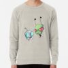 ssrcolightweight sweatshirtmensoatmeal heatherfrontsquare productx1000 bgf8f8f8 7 - Invader Zim Merch