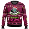 Doom Invader Zim Ugly Christmas Sweater FRONT mockup - Invader Zim Merch