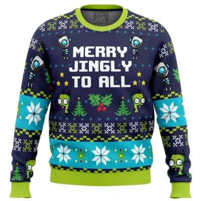 Merry Jingly Invader Zim PC men sweatshirt FRONT mockup - Invader Zim Merch
